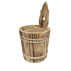 Przybornik drewniany na sztućce